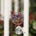 H&D Purple Nature Stone Crystal Prism Ball Suncatcher Window Wedding Decor Gift   391412936851